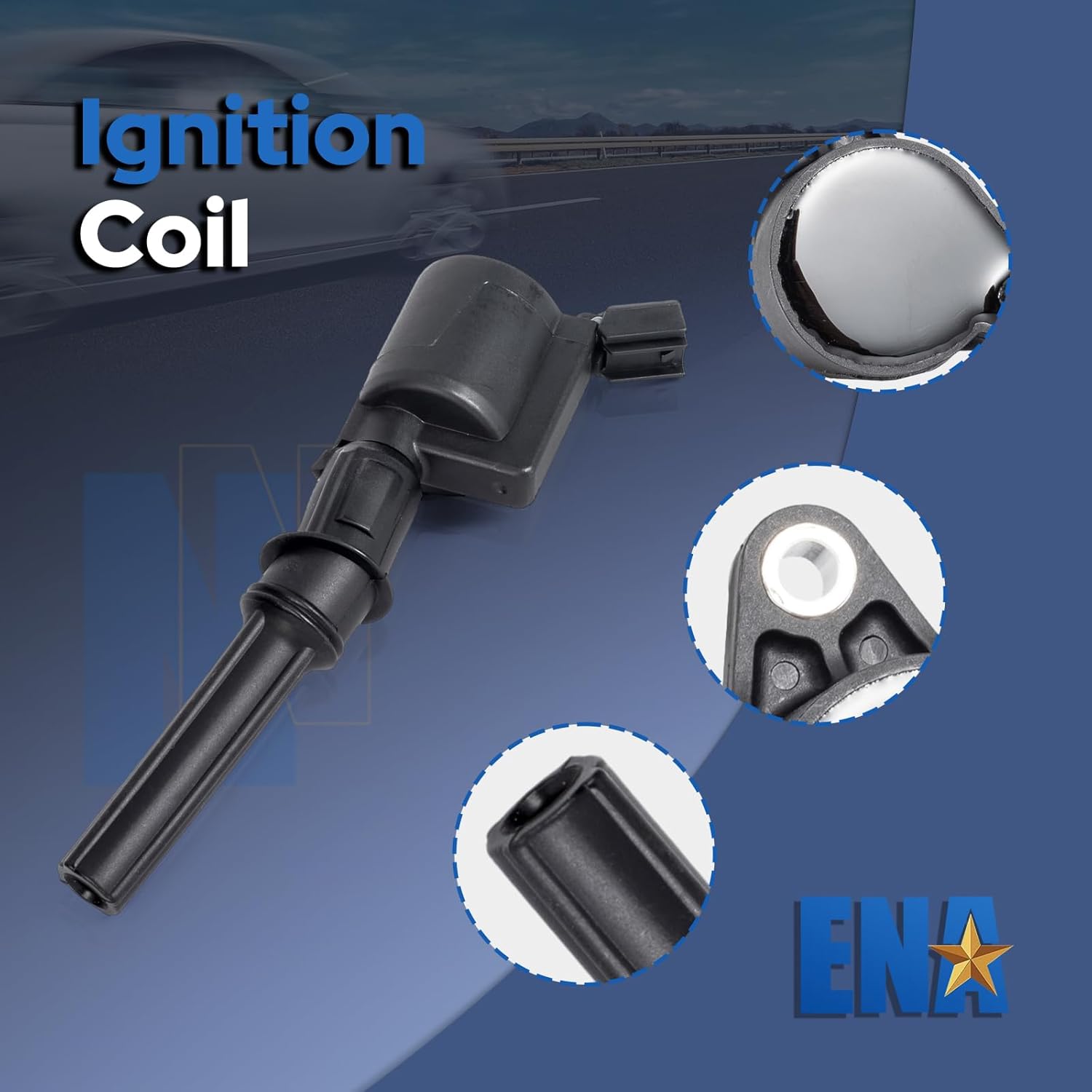 8 Curved Boot Ignition Coils for Ford Lincoln Mercury I2LU-12A388-AA