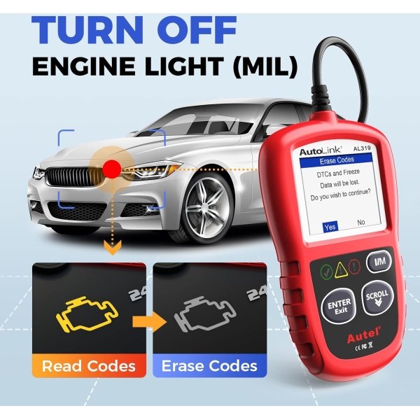 Autel Professional AL319 OBD2 Code Reader Scanner – ECM Stock