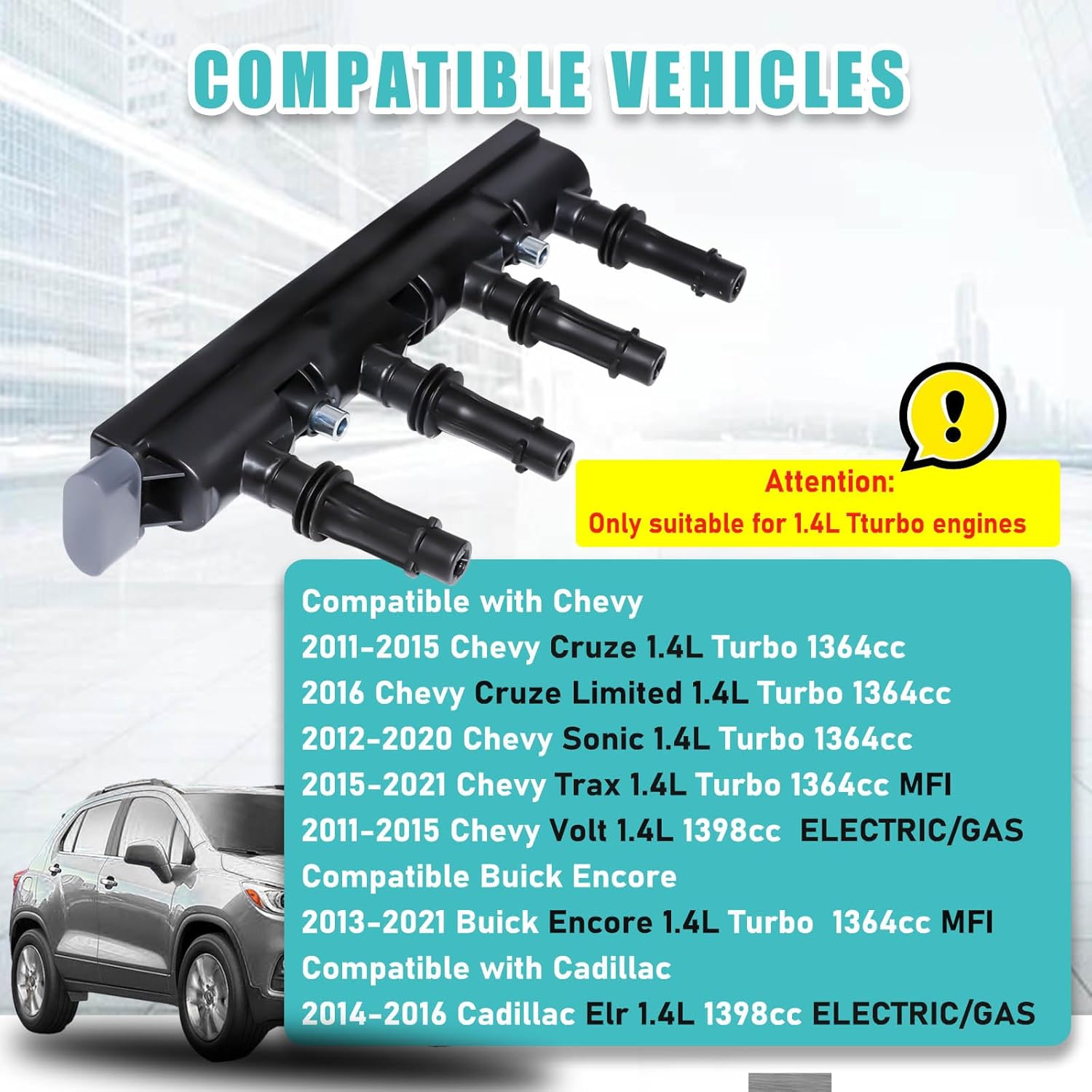Ignition Coil Pack UF669 for 2011-2020 Chevrolett Turbo Cadillac Buick