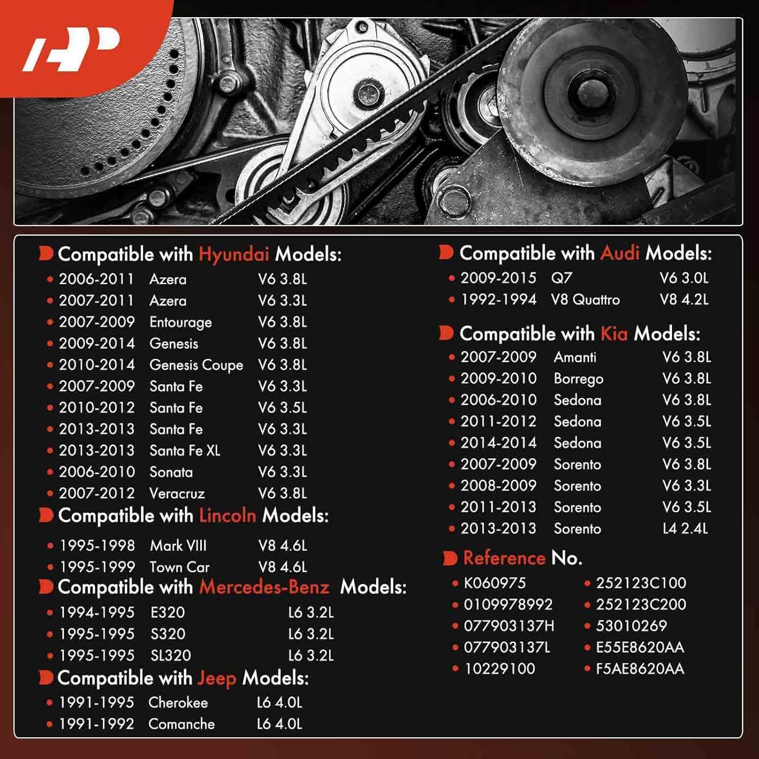 2011-2014 Kia Sorento 3.5L Serpentine Drive Belt