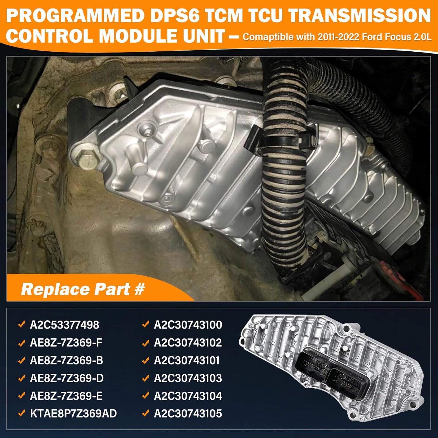 2011-2022 Ford Focus 2.0L Programmed TCM Transmission Computer AE8Z-7Z369-F