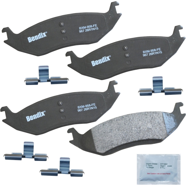 Bendix Semi-Metallic Rear Brake Pads for Chrysler Aspen for different Chrysler Dodge 2003-2018 models