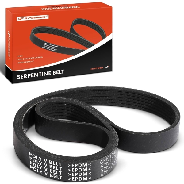 Premium Engine Serpentine Drive Belt for select VW, BMW, and Audi Cars