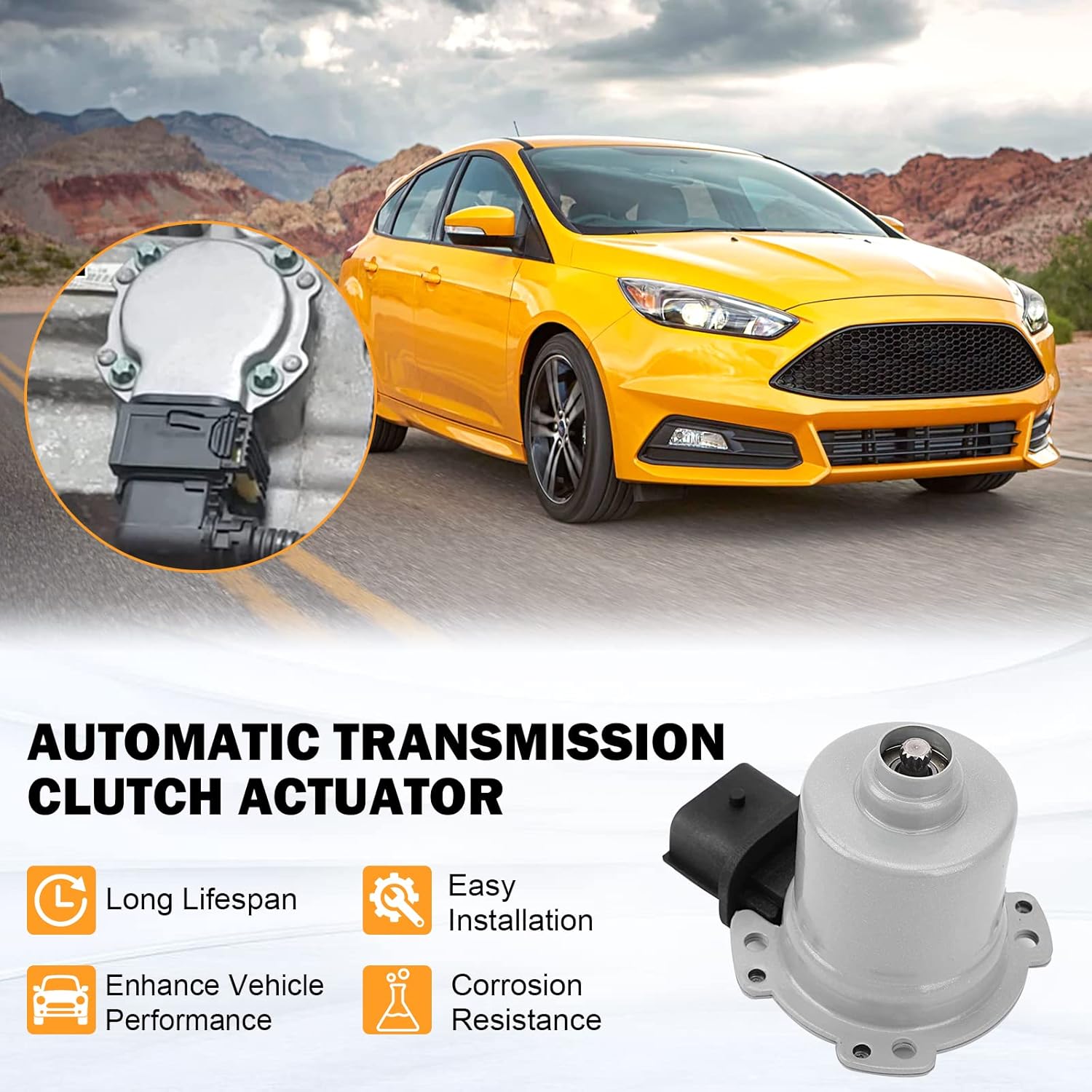 Set of 2 Automatic Transmission Clutch Actuators A and B for 2012-2017 Ford Focus and Fiesta AE8Z-7C604-A
