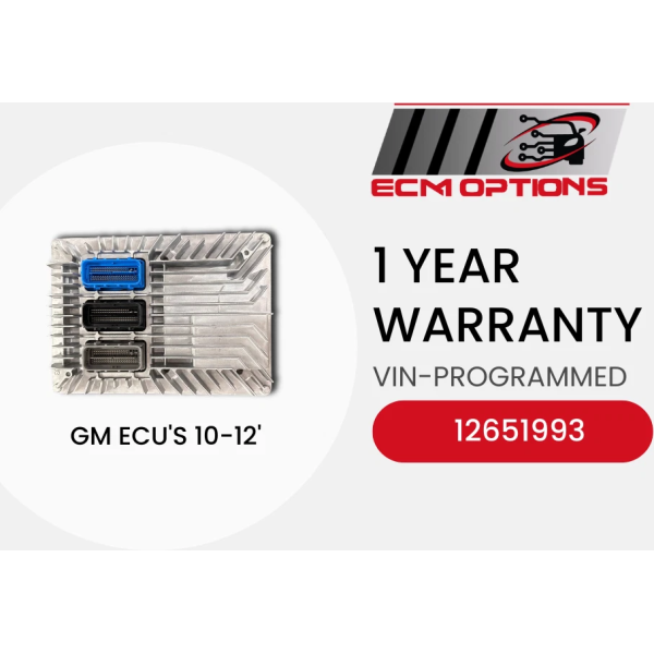 ECM Engine Computer 12651993 for 2010-2012 GM E39
