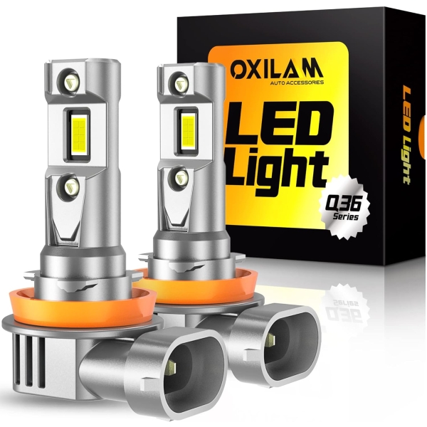 Set of 2 H11 H16 LED Bulbs 6500K Cool White