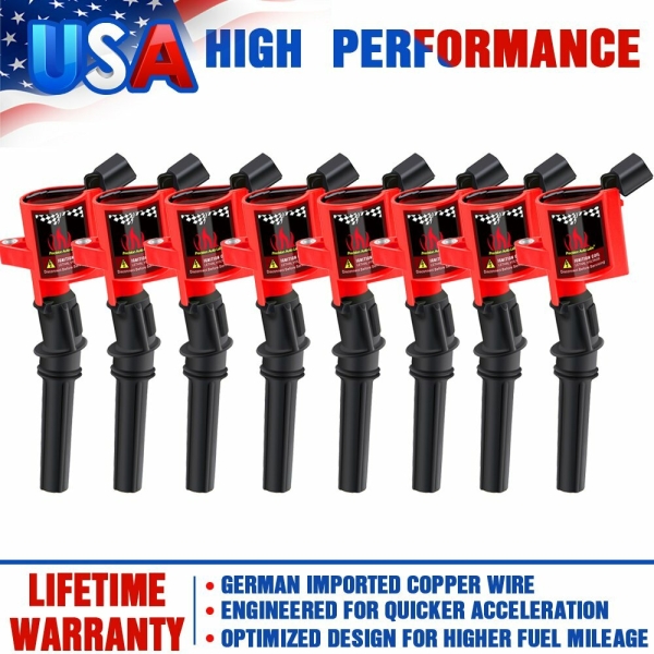 Set of 8 Ignition Coils DG508 for 2000-2004 Ford F-150 and Expedition 4.6L/5.4L